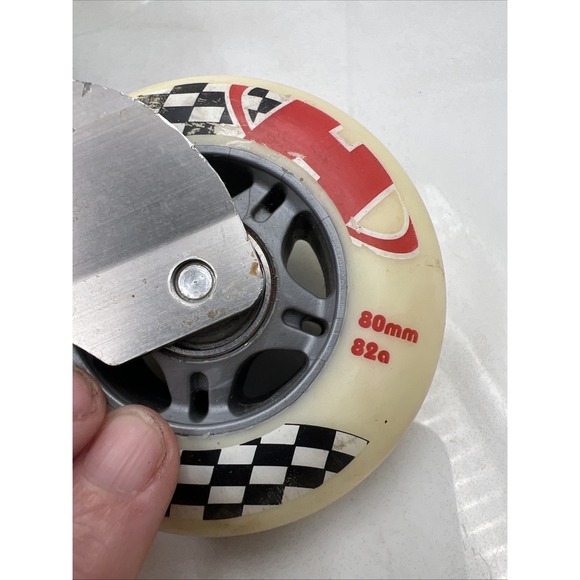 Vintage Bont Sharkie 5 Wheel Inline Speed Skates Mens Size 8 Inferno Rails - Picture 12 of 16